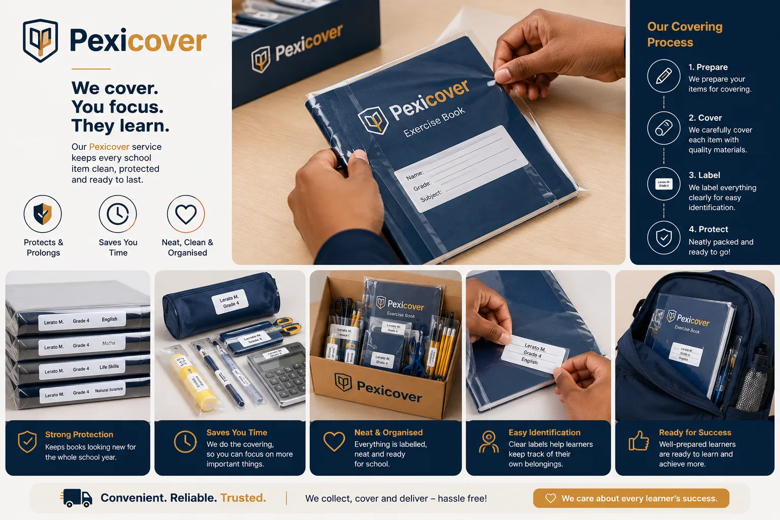 Pexpacks staff preparing covers